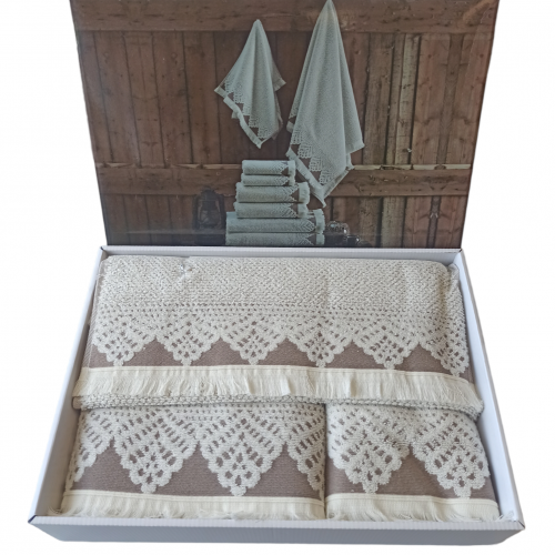 JAQUARD NATURAL 3 SET